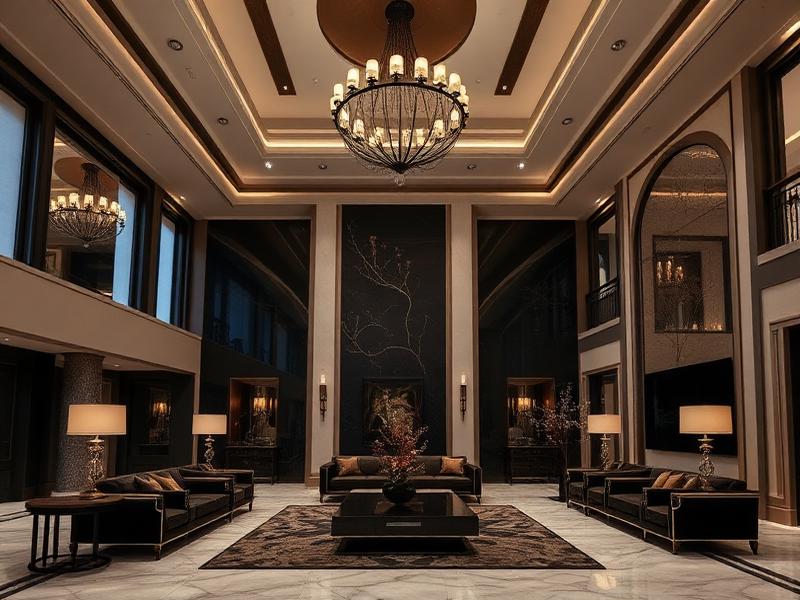 مساحة داخلية فاخرة تجمع خدمات التصميم والتشطيب والإظهار المعماري