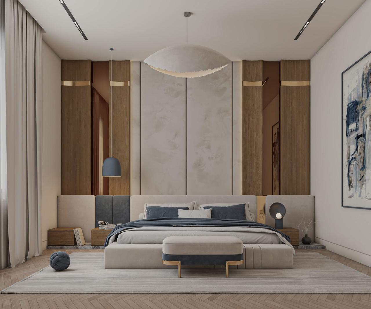 تصميم داخلي لفيلا — منطقة معيشة بأثاث مفصل — تصميم رقم 24